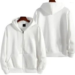 Women's Knits 2024 Fashion Couple White Zipper Hooded Sweatshirt Y2K Hip Hop Trendy Cool Clothing