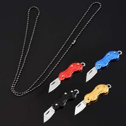 Stainless Folding Small Steel Outdoor Mini Necklace Small Carry Fruit Knife With You 50Cd96