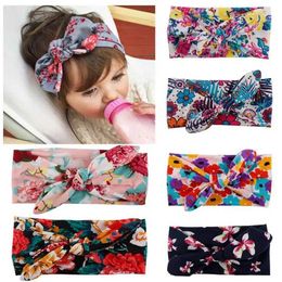 Hair Accessories Fashion Baby Top Knot Headbands Kids Headwrap Cotton Flower Cross Elastic Girls Turban Tie Headwear Hair Band Accessories Gifts Y240522