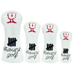 Fishermans foot Golf Club #1 #3 #5 Mixed Colours Wood Headcovers Driver Fairway Woods Cover PU Leather Head Covers 240511