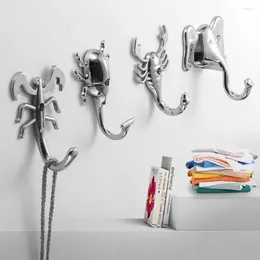 Hooks Wall-Mounted Hook Zinc Alloy Coat Hanger Creative Animal-Shaped Display Rack Door Cabinet Storage Clothes Hat Home Decor