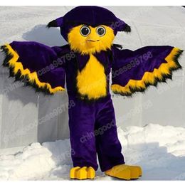 Performance purple owl Mascot Costume Top Quality Christmas Halloween Fancy Party Dress Cartoon Character Outfit Suit Carnival Unisex Outfit