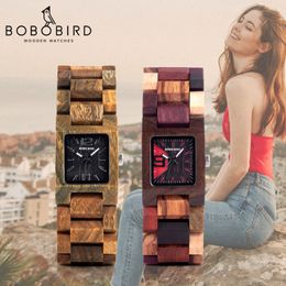 BOBO BIRD 25mm Small Women Watches Wooden Quartz Wrist Watch Timepieces Best Girlfriend Gifts Relogio Feminino in wood Box CJ191116 2585
