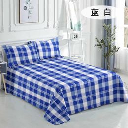 Bedding sets WOSTAR Bohemian retro plaid bed sheet set and case soft cozy home textile luxury bedding single double queen king size H240521 CGJ6