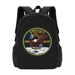 School Bags Apollo 11 50th Anniversary Simple Stylish Student Schoolbag Waterproof Large Capacity Casual Backpack Travel Laptop Rucksack