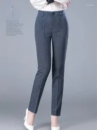 Women's Pants High Waist Formal Ankle Length Women Casual Classic Slim Pantalones Korean Office Pencil Sweatpants Straight Suit Trousers
