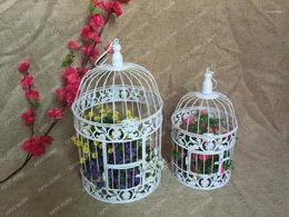 Cat Carriers Decorative Birdcage Wedding Bird Cage Props Pography Birdcage-Shaped Ornaments White Birdhouse