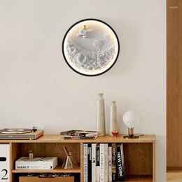 Wall Lamp Modern Led For Children's Room Bedroom Study Kids Baby Cartoon Grey Moon Chandelier Home Light Fixtures