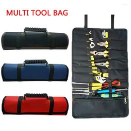 Storage Bags Multifunctional Tool Bag 600D Waterproof Oxford Cloth Foldable 22 Pockets Wrench Box Roll Canvas