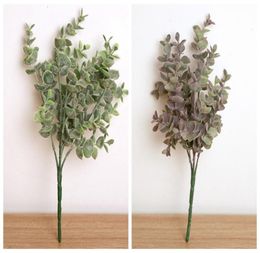 Artificial Plastic Eucalyptus tree branch for Christmas wedding decoration Flower arrangment small leaves plant faux foliage4065442