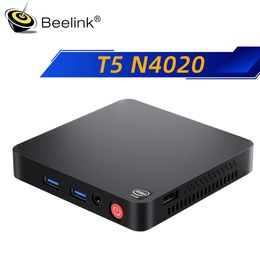 Beelink T5 Mini PC Intel Celeron N4020 CPU with LPDDR4 4GB eMMC 64GB Support 4K 1000M RJ45 LAN Wifi5 BT5.0 2*HD 3*USB3.0 240509