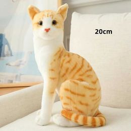 Plush Dolls 1 cute simulation cat Pelucci toy filled soft pet cat doll Cavai animal plush toy for childrens birthday decoration H240521 5K3Y