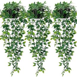 Decorative Flowers Artificial Hanging Plants Fake Ivy Vine For Wall House Room Patio Indoor Outdoor Home Shelf Office Festive Party Wedding