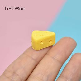 10pcs/bag Resin Simulation Cheese Cake DIY Food Play Accessories Mini Desserts Cute Ornaments for Kids Children Toys