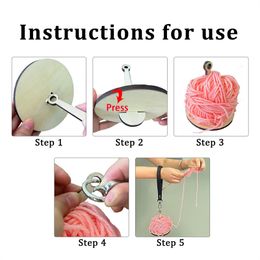 Portable Wrist Yarn Holder For Knitting Crochet Yarn Wood Bowl Organizer Craft And Embroidery Accessories Sewing Supplies