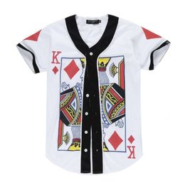 Baseball Jersey Men Stripe Short Sleeve Street Shirts Black White Sport Shirt YAL1001 e77e8