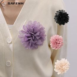 Brooches 1pc Beautiful Cloth Flower Office Party Brooch Pin Gifts Fashion Fabric Camellia For Women