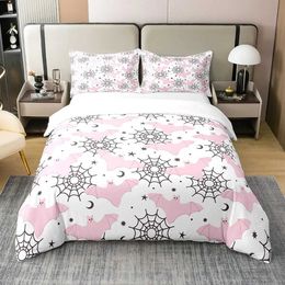 Bedding sets Halloween Spider Set Rainbow Quilt Web Comforter Decorations Kawaii Room Decor Cover Full Size H240521 A8KS