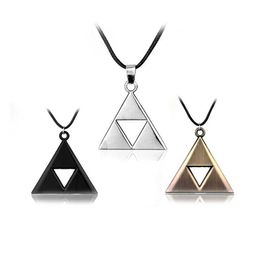 Pendant Necklaces Mens Necklace Womens Vintage Triforce Triangle Talisman Role Playing Party Jewellery Gifts d240522