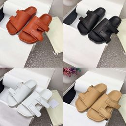 designer sandals ease rubber Thong Flip Flop buckle Sheepskin slippers embossed rubber beach with box 570