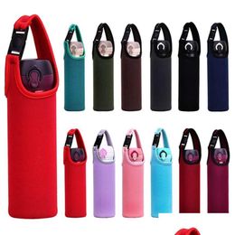 Other Drinkware Neoprene Water Bottle Sleeve With Hand Strap Glass Bottles Holder Outdoor Portable Cooler Insated Drink Er Hha1579 D Dhqft