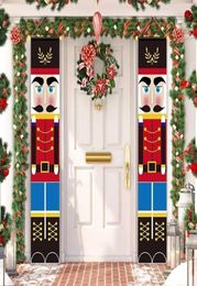 Nutcracker Soldier Christmas Banner Decor For Home Holiday Merry Door Happy Year Y2010204013205