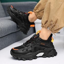 Casual Shoes 2024 Spring Lace Up Sneakers Dad Outdoor Sports And Leisure Men's Platform Black Fashion Tennis Zapatillas Mujer