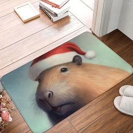 Carpets Capybara Animal Bath Mat Christmas Doormat Kitchen Carpet Outdoor Rug Home Decor