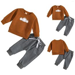 Clothing Sets Toddler Boys Girls Set Autumn/Winter Pumpkin Letter Printing 9 To 12 Month Baby Boy Clothes For 4t Fall