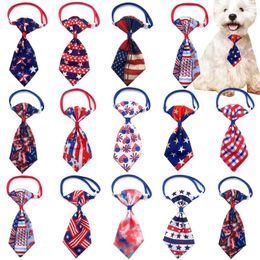 Dog Apparel 30/50pcs American Independence Day Pet Bow Ties Puppy Collar Holiday Grooming Accessories