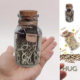 Storage Bottles DIY Hug Cutouts Valentines' Day Gift Funny Gifts Wood Jar Filling Unfinished Crafts Words Decorative Wooden E9H6