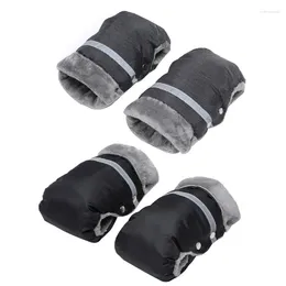 Stroller Parts 1Pair Windproof Hand Warmer Baby Cart Warm Gloves With Reflective Strip Dropship