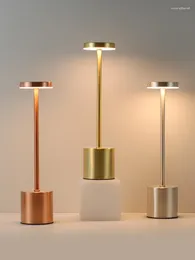 Table Lamps Rechargeable Lamp LED Cordless Desk 3 Colours Stepless Dimming Portable Light Dinner Restaurant Bedroom Decor