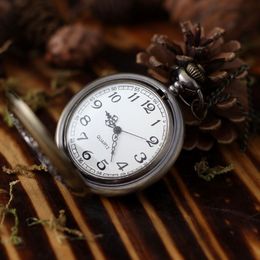 Vintage Steampunk Hollow Flower Quartz Pocket Watch Necklace Pendant Chain Clock Gifts FS99 276i