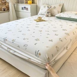 Bedding sets Cotton Fitted Sheet without case 100% High Quality Suitable for Single and Couple Bed Breathable Soft 16 Sizes 1 PC H240521 OTNV