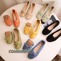 Casual Shoes Round Toe Sneakers Women Moccasins Spring Summer Fashion Candy Colour Espadrille Flat Heel Knot Ballet Flats Loafer