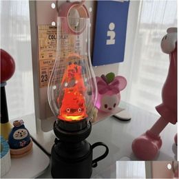 Decorative Objects & Figurines Casifer Night Light Cartoon Flame Lamp Howls Moving Castle Kerosene Candle Atmosphere For Bedroom Home Dh02W