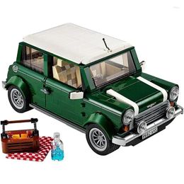 Party Favour Creative Expert Green Mini Car Model Compatible 10242 Moc Buiilding Block Bricks Educational Kids Collection Toys 1077pcs