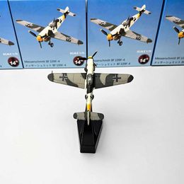 Aircraft Modle 1 72 Proportional Alloy WWII German Air Ace Fighter BF 109-4 BF-109 Die Cast Metal Aircraft Model Toy Original Box S5452138