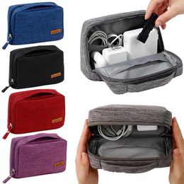 Storage Bags Travel Cable Plug Headphone Bag Water-proof Portable USB Charging Line Organizer Zipper Toiletries Makeup Pouch