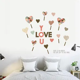 Wall Stickers Romantic Valentine's Day Creative Window Glass Love Decal Home Decor Room Decorative Children Bedroom