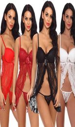 designer Women Underwear Bras Set Sleepwear Lingerie For Erotic Christmas Red Dress Thong Nightdress Bielizna Erotyczna Pajamas tr3784713