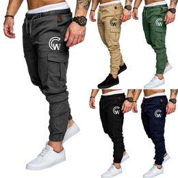 Men's Pants Casual Spring Sports Cargo For Fashion Summer Leisure Print Trousers Sweatpants Long Drawstring Retro Pant Sweatpant