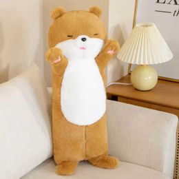 Plush Dolls 80CM Lovely Otter Plush Toys Stuffed Realistic Wild Animal Dolls Soft Sloth Long Pillow Christmas Room Decor Gift for Kids H240521 VRCF