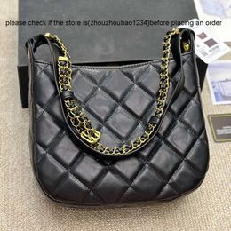 chanells Hobo channelbags Quilted Women Vintage Designer Hippie Bag France Luxury Brand Weave Chains Strap Small Handbag Lady Black Lambskin Leather Underarm Shop