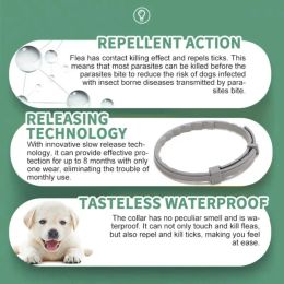 1~10PCS Pet Cat Dog Flea And Tick Remover Collar Anti-parasitic Necklace Adjustable Anti Flea Dog Collar For Puppy Cat Big Dog