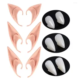 Party Supplies Mysterious Angel Vampire Teeth Fangs Elf Ears Latex For Fairy Cosplay Costume Accessories Halloween Decoration Po Props