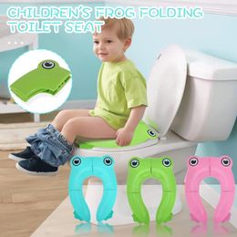 Toilet Seat Covers Portable Folding Seats Frog-shape Baby Toddler Potty Mat For Kids