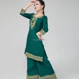 indian dress women cotton embroidery autumn winter gown traditional national style pakistan women daily top clothes s589 240522