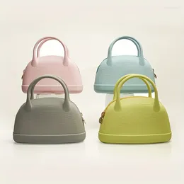 Cosmetic Bags 1pc Compact Handbag Convenient Internet Celebrity Women's Waterproof Silicone Bag Storage Mini Makeup